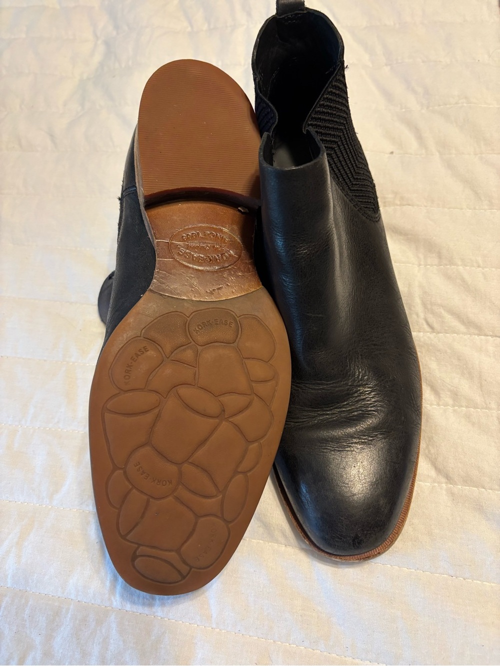 Kork-Ease Kama Boots Women’s 8M Chelsea Black Leather Slip On Low Heel - Picture 3 of 10